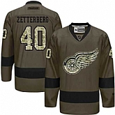 Glued Detroit Red Wings #40 Henrik Zetterberg Green Salute to Service NHL Jersey,baseball caps,new era cap wholesale,wholesale hats
